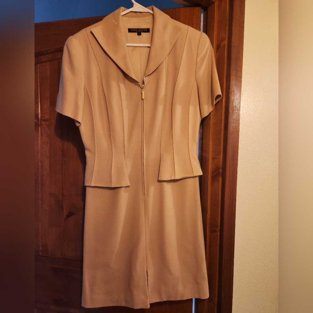 Camel Wool Classic Dress